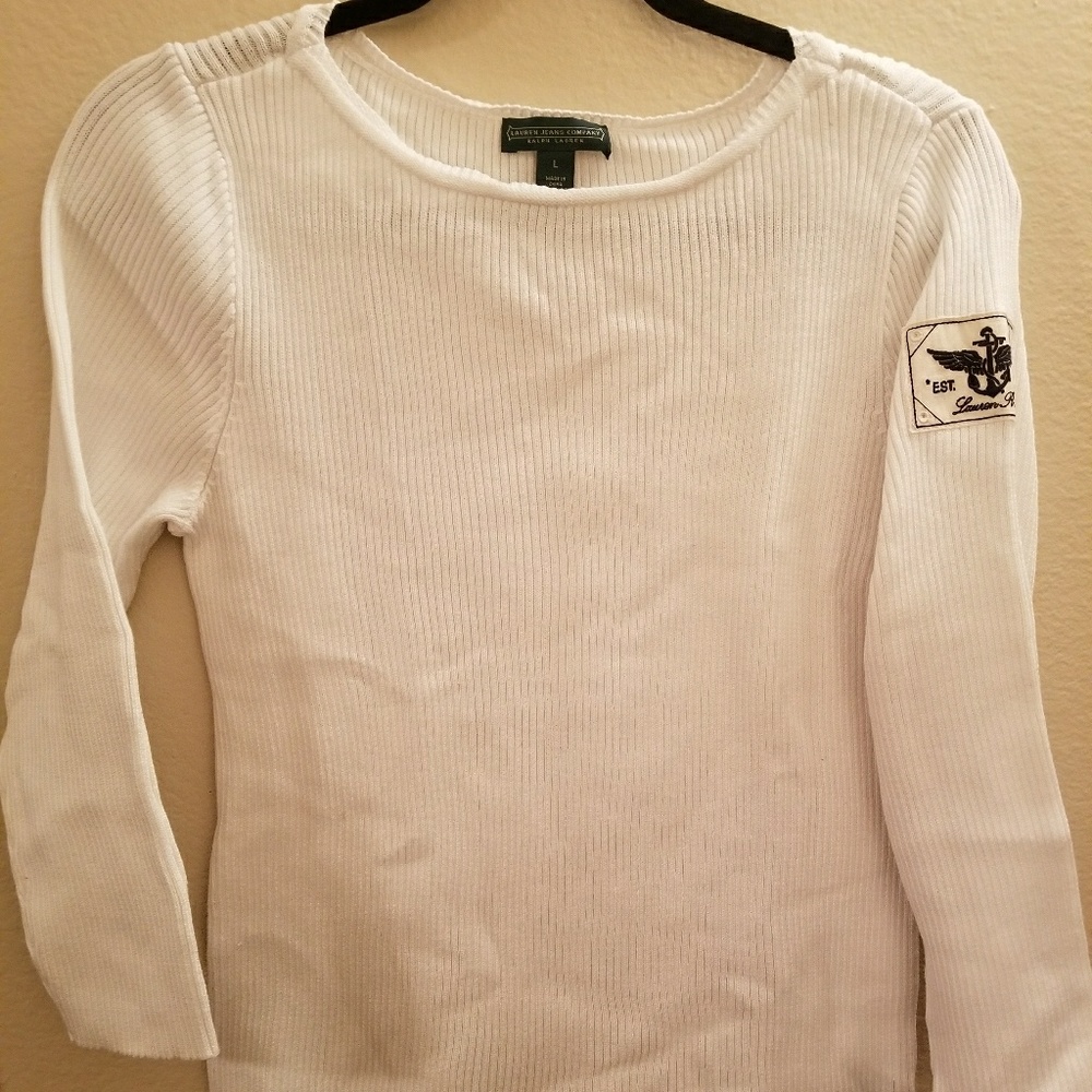 Lauren jeans company white sweater